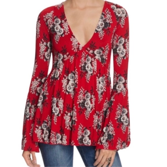 Free People Speak Easy Printed Top - Picture 4 of 15